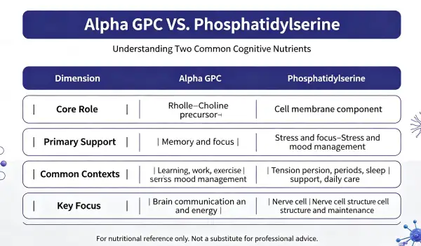 Alpha GPC VS. Fosfatidüülseriin